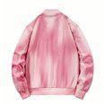 thumbnail image 3 of LOVZFMLL Vestes pour Hommes Dégradé Col Montant Poches Zippées Manteau, 3 of 4