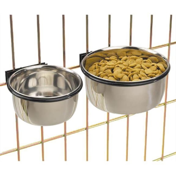 ProSelect 8-Ounce Stainless Steel Coop Cups for Pet Food Pet Bowls Attaches Securely to Cage with