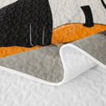 thumbnail image 5 of Homewish Halloween Pumpkin Quilt Full, Black Cat Bat Full Bedspread Sets, Orange Grey, 3-Piece 1 Bedspread and 2 Pillowcases, 5 of 7