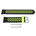 thumbnail image 1 of 24mm Replacement Watchband Color Contrast Adjust Size Soft Silicone Watch Strap for Spartan Hr Baro Black Green, 1 of 14