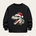 thumbnail image 4 of YUSIM Boys Christmas Sweatshirt Luminous- Long Sleeve Funny Crewneck Pullover Kids Festival Clothes Black Size 10 T, 4 of 6