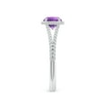 thumbnail image 3 of ANGARA Natural 0.8 Ct. Amethyst Solitaire Ring in Sterling Silver for Women (Ring Size: 11.5), 3 of 10