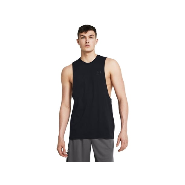 Camiseta Sin Mangas Under Armour Sportstyle para Hombre, Color Negro, Talla XS