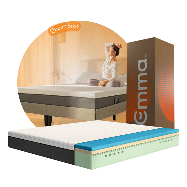 Colchón Emma Original Queen Size 150x190cm Memory Foam en Caja Tecnología Alemana