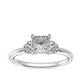 thumbnail image 1 of 0.65 Carat Excellent Princess Cut Real Diamond New Design Solitaire Ring for Wedding Solid 18K White Gold Size 11, 1 of 6