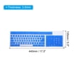 thumbnail image 2 of Pc Keyboard Cover Skin Silicone Desktop Keyboard Skin 17.3"x5.3" Blue 1Pcs, 2 of 5
