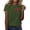 Army Green, variant on Women's T-Shirt Plaid Heart Letter F Mini Graphic Crew Neck Short Sleeve Tee Sweet Basic Top