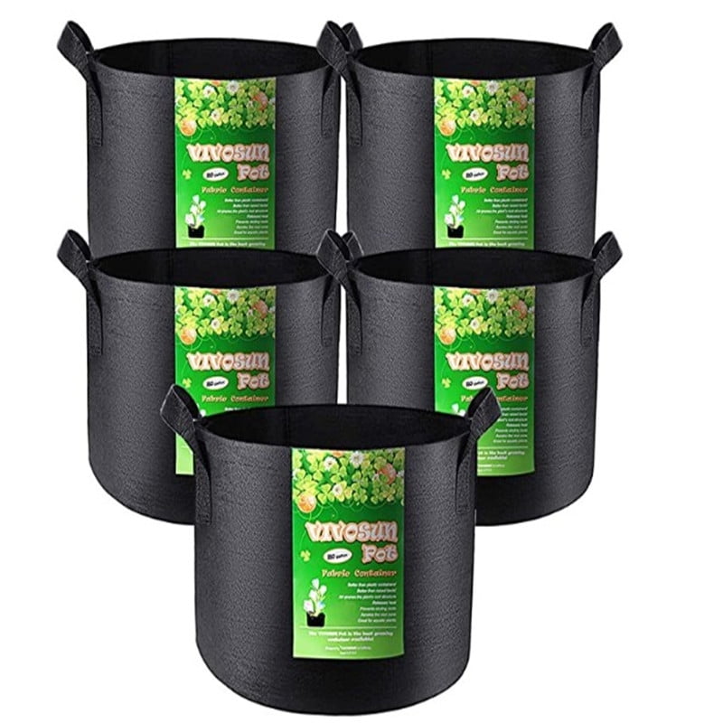 rudenlos Potato Grow Bags Vegetable Planter Bag 5 Pack Growing Pouch (3