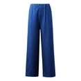 thumbnail image 4 of Conjunto de dos piezas de verano para mujer con chaleco sin mangas de color liso y espalda hueca de encaje - Poliéster, cuello cuadrado, pantalones de pierna ancha - Tallas S-XXL, 4 of 6