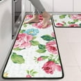 thumbnail image 2 of Kitchen Rugs Sets Of 2,Pioneer Flower Floral Print Pattern Anti Fatigue Kitchen Mat Rugs Non Slip Washable,Decorative Kitchen Floor Mats for Kitchen,Sink,Laundry,17"x47"+17"x47", 2 of 5