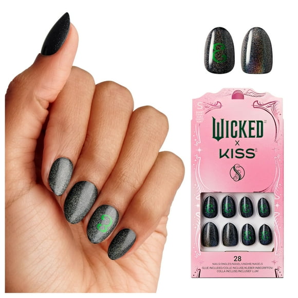 Pantalones cortos KISS WICKED X KISS verde almendra de Press On Nails 28