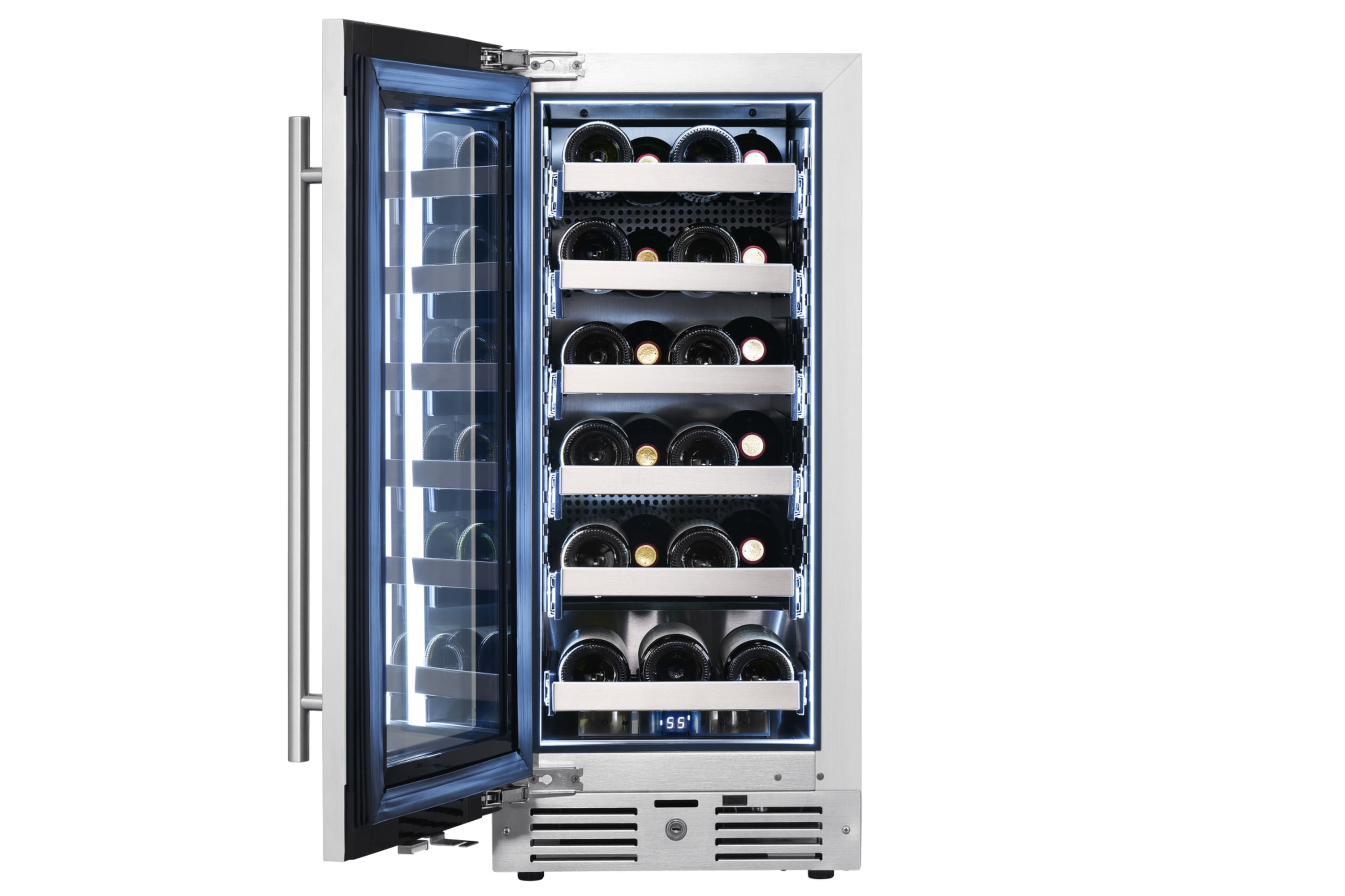 Landmark L3015ui1w-Lh 15" Wide 23 Bottle Capacity Single Zone Wine Cooler - Stainless