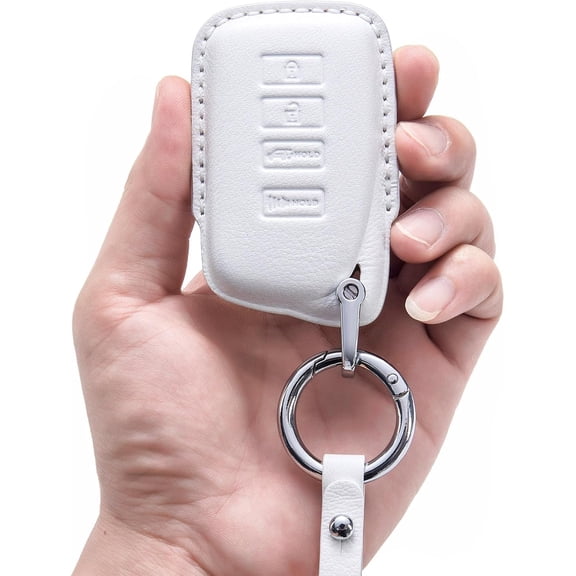 Key Fob Cover Compatible with Lexus RX ES IS GS NX 5 Button Leather Keychain Case Holder Protector,1