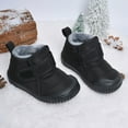 thumbnail image 2 of Cathalem Size 7 Toddler Boots Girls Toddler Winter Snow Boots Boys Girls Cold Weather Baby Shoes Hook Loop 4 Toddler Boots Black 3 Years, 2 of 4
