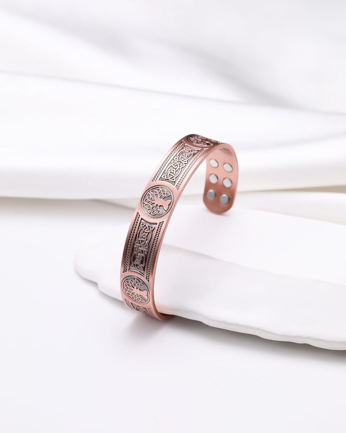 Wollet Pure Copper Bracelets  for Women Men, Magnetic Jewelry Set