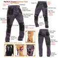 thumbnail image 7 of Sklinewears Mens Construction Pants Safety Trousers Multi-Pocket Carpenter Utility pocket Work Pants S7 Gray W34-L34, 7 of 7