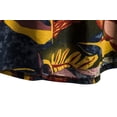 thumbnail image 5 of Men's Casual Button Down Linen Shirts - Short Sleeve, Stand Collar, Floral Pattern, 5 of 7