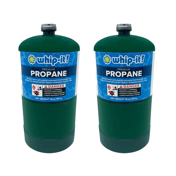 Whip-It! Premium Propane Gas, 16 oz (Pack of 2)