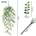 thumbnail image 2 of Paquete de 2 plantas colgantes artificiales, decoración de pared falsa, plantas falsas para estantes, cocina, patio, porche, interior y exterior, 2 of 5
