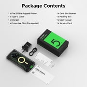 DOOGEE Fire 5 Ultra 32GB+256GB/2TB 1200LM Camping Lights Rugged Phone,13000mAh,Helio G81 Octa Core Rugged Smartphone,6.6HD+90Hz with Gemini AI,48MP+8MP Android 15,IP68/IP69K,Fingerprint/FaceID/NFC