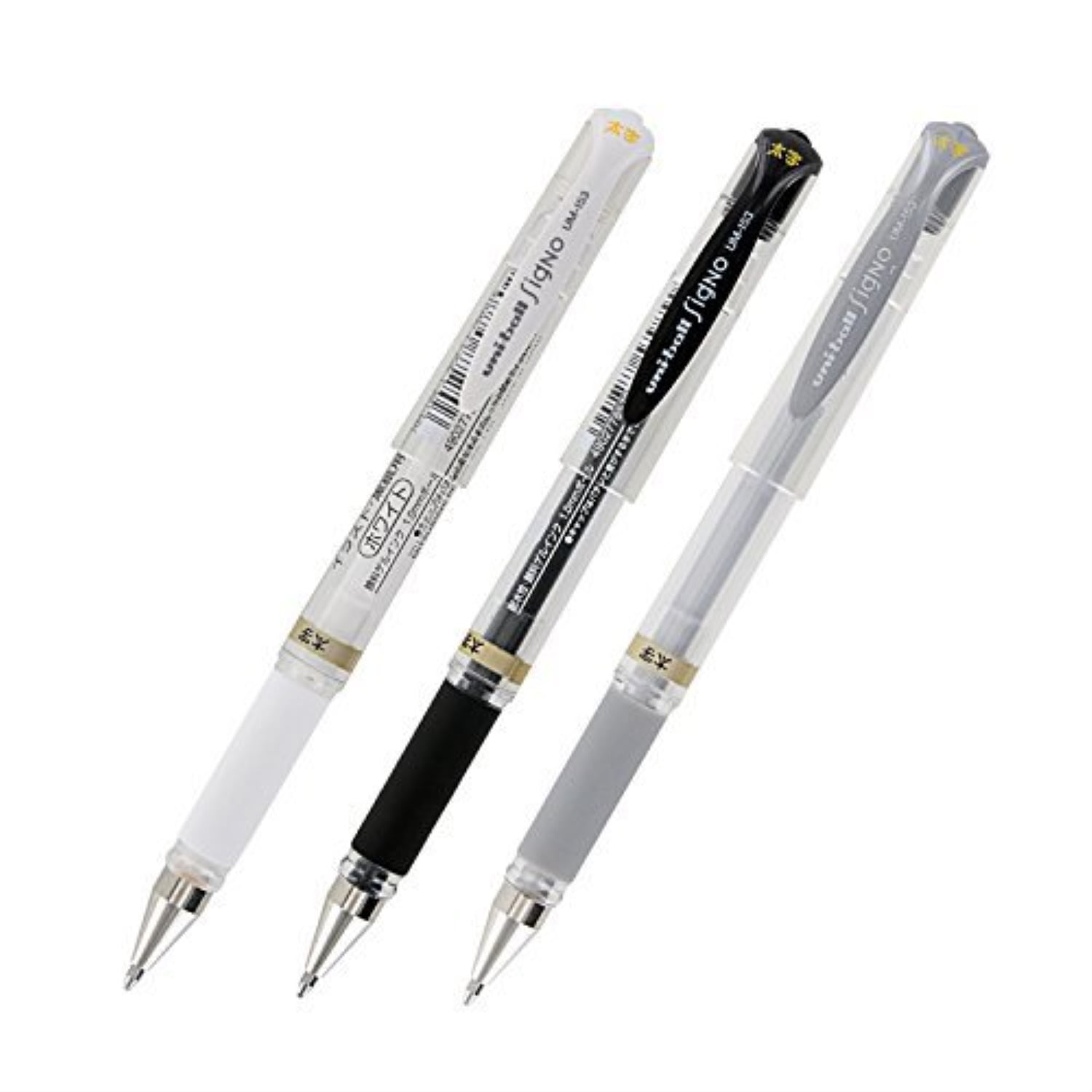 1.0mm Uni-Ball Signo Broad Point Gel Impact Pen Gold Ink /Total 6Pens Set
