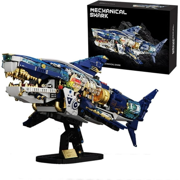 GZBrick Mechanical Shark Building Sets Compatible with Lego Animals Deep Sea for Adults Boy 1277PCS