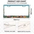 thumbnail image 3 of GZHJMY Colorful Flowers Butterfly License Plate Frames Set of 2, Universal Aluminum License Plate Holders 2 Holes Car Tag Frames Automotive Exterior Accessories with Screw Caps Decorative, 3 of 7