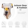 thumbnail image 5 of Haiem The Dog Is Sitting In A Bubble Bath Women's Crew Neck Short Sleeve Bodysuit Tops Stretchy Slim Basic-XX-Large, 5 of 8