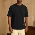 thumbnail image 4 of Mens Short Sleeve T-Shirts Summer Crew Neck Tees Tops for Men Pullover Textured Solid Color Dressy Casual Tshirts Shirts, 4 of 8