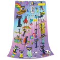 thumbnail image 2 of Pete the Cat Soft Micro Fleece Cozy Throw Blanket Lightweight Fuzzy Flannel Blankets Sofa Decor Gifts, 2 of 9