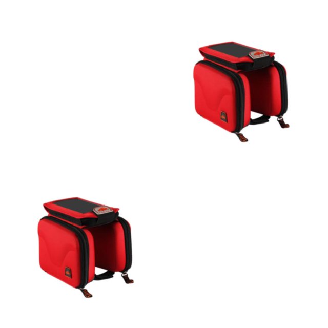 Bolsa de teléfono móvil Soidarity para bicicletas con pantalla táctil Rojo 2piezas