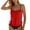 Red, variant on felwors Two Piece Tankini Swimsuits for Women Blouson Bathing Suits Modest Swimwear(Red, XXL)