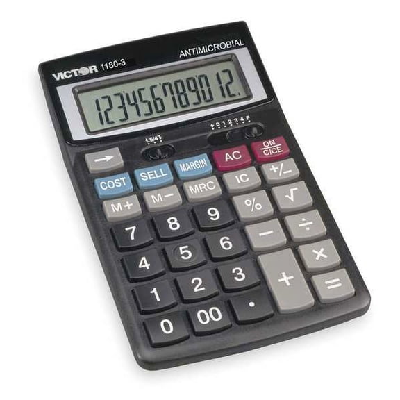 1 pc, Victor Technology Finance Desktop Calculator, LCD, 12 Digits