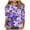 Purple, variant on Darzheoy Womens Tops Round Neck Mid-Length 3/4 Sleeve Seamless Hoodless Loose Sweatshirts Drop Shoulder Printed Lightweight Fall Winter Floral Graphic Blouses