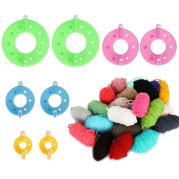 Juego De Herramientas Para Hacer Pompones, 8 Fabricantes De Pompones Con Hilo De 24 Colores, Herramienta Hecha A Mano Para Hacer Pompones, Juego De Manualidades De Juguetes Navideños Para Tejedores