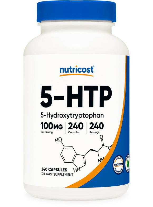 5-HTP, 100 mg, 240 Capsules, Nutricost