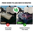 thumbnail image 4 of Golf Cart Seat Covers for 2 Seater,Red White Coral Microfiber Cart Seat Towel Blanket,Summer Ocean Nautical Coastal Navy Blue Absorbent NonSlip Bench Seats Protector for Golf Course 51"x31", 4 of 9