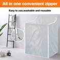 thumbnail image 5 of 2Pack Washer and Dryer Covers, Portable Washer Cover with Zipper Design Dustproof Waterproof Laundry Covers for Washer and Dryer，Easy Use Fit for Most Front-loading Machine (2pcs(Black)), 5 of 12