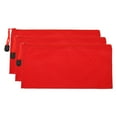 thumbnail image 1 of Unique Bargains Waterproof Zipper File Bags, A6 Document Holders for Office, Red 3 Pack, 1 of 6