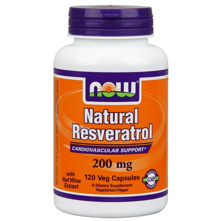 NOW Natural Foods Resveratrol 200mg 120 Capsules végétales