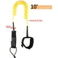 thumbnail image 2 of Surf SUP Board Leash,7mm TPU Coiled Stand Up Paddle Board and Surfboard Leashes,Padded Ankle Strap Leg Rope, 2 of 5