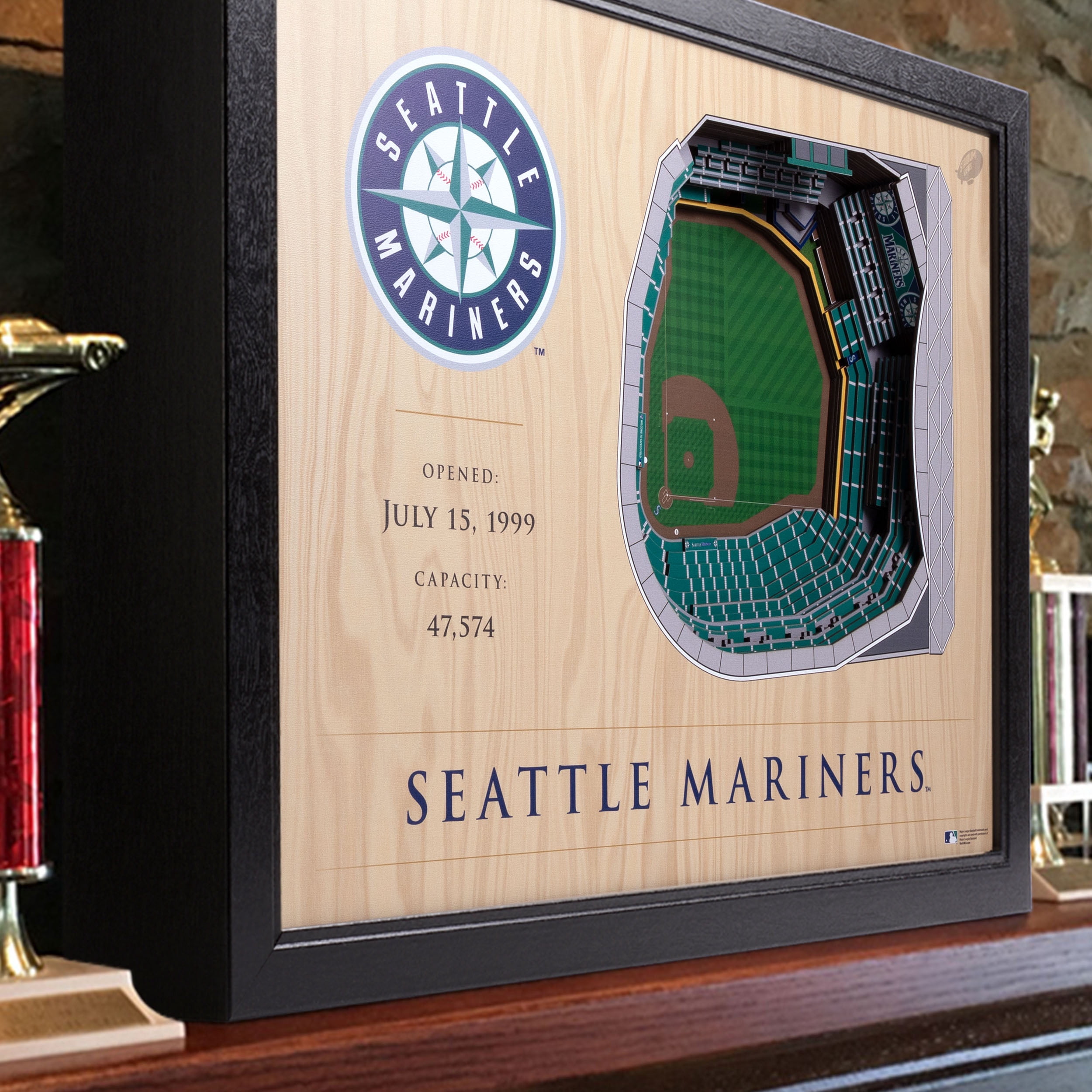 YouTheFan MLB Seattle Mariners 25-layer Stadiumview Wall Art