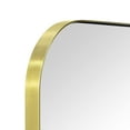 thumbnail image 2 of Contemporary and Farmhouse 24x36" Brushed Brass Rounded Rectangle Bathroom Vanity Wall Mirror, 2 of 7