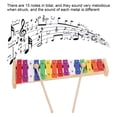 thumbnail image 3 of 15 Notes Xylophone, 15 Key Notes Colorful Educational Xylophone Educational Glockenspiel Xylophone Instrument with 2 Mallets for Kids, 3 of 9
