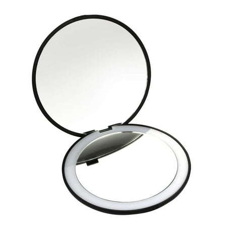 LuoHeng Travel Mirror- 10X Magnifying Mirror with Light- Small Compact ...