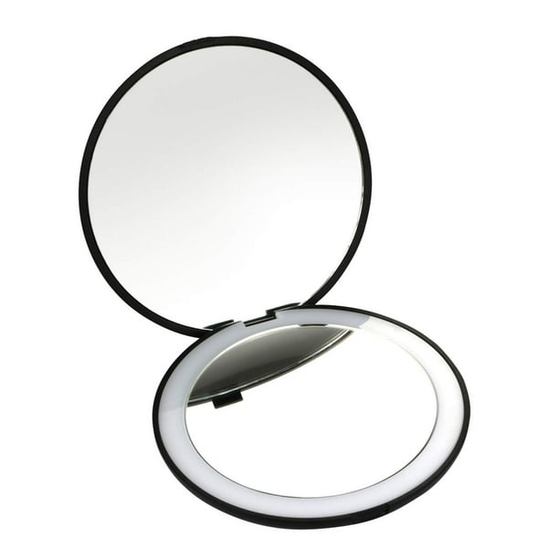 Sided Mirror Compact For Purses, Small Hand Held Magnifying Mirror