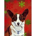 thumbnail image 1 of Carolines Treasures LH9333GF 11 x 15 Po. Corgi Flocons de Neige Rouges et Verts Drapeau de Noël - Taille Jardin, 1 of 3