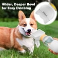 thumbnail image 6 of Xugoox Outdoor Dog Water Bottle, Portable Pet Water Bottle with Food Container, Essential for Travel, Walking, and Hiking (White), 6 of 8