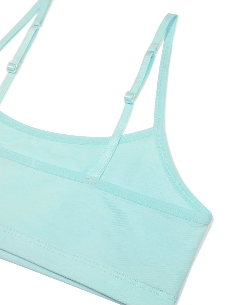 Wonder Nation Cotton Bralette 2 Pack for Girls, Soft Cotton