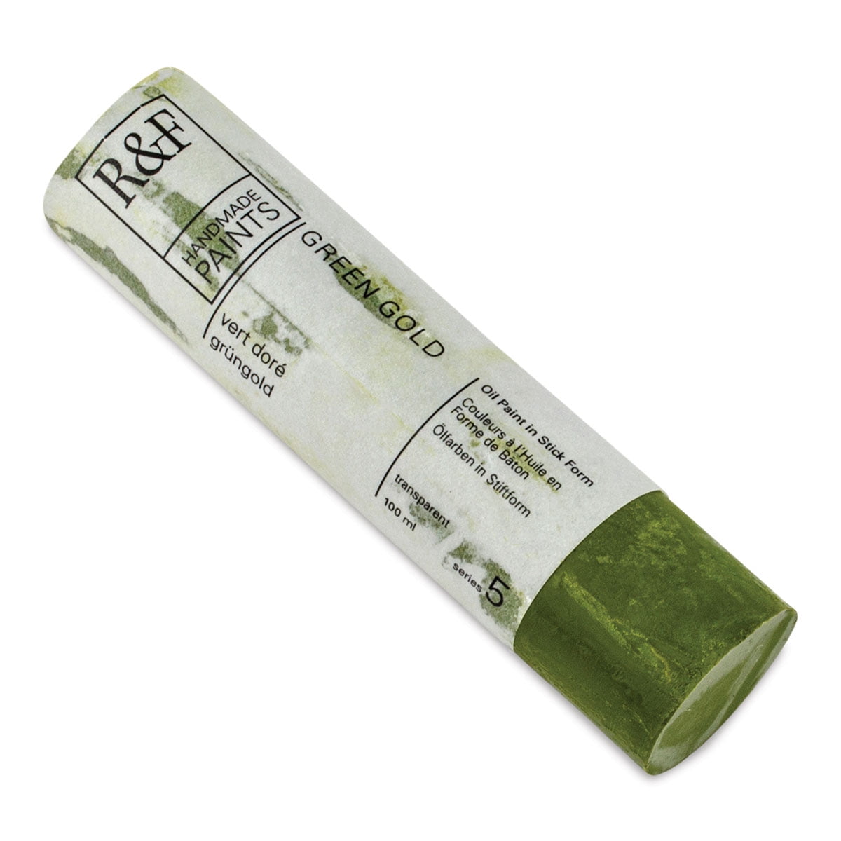 R&F Handmade Paints Pigment Stick, 100ml, Green Gold